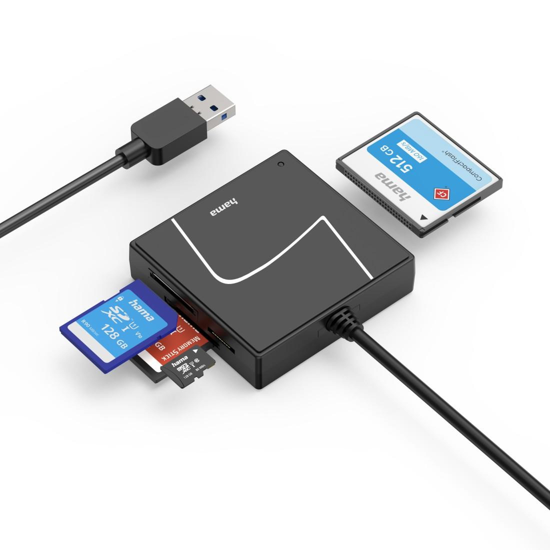 Четец за карти HAMA, USB-A 3.0, SD/microSD/CF/MS - HAMA-200148 - 6