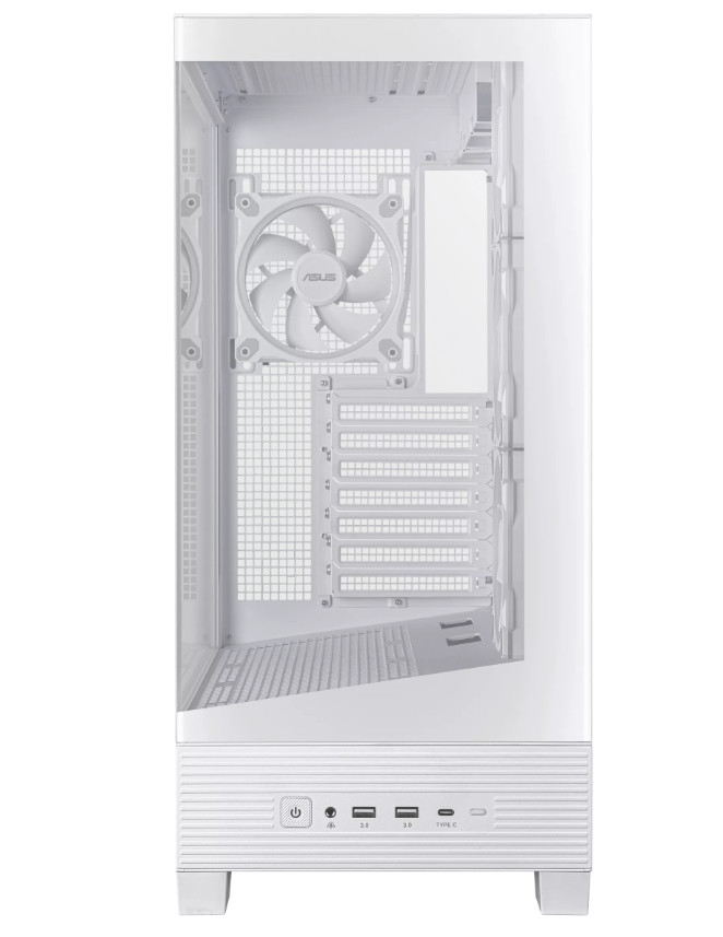 Кутия за компютър ASUS A31 Plus TG White, Middle Tower, ATX/mATX/ITX, Прозрачен капак - 90DC00R3-B19000 - 3