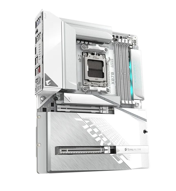 Дънна платка Gigabyte X870 AORUS STEALTH ICE, DDR5, Wi-Fi 7, ATX - X870 A STEALTH ICE - 4