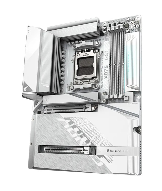 Дънна платка Gigabyte X870 AORUS STEALTH ICE, DDR5, Wi-Fi 7, ATX - X870 A STEALTH ICE - 5