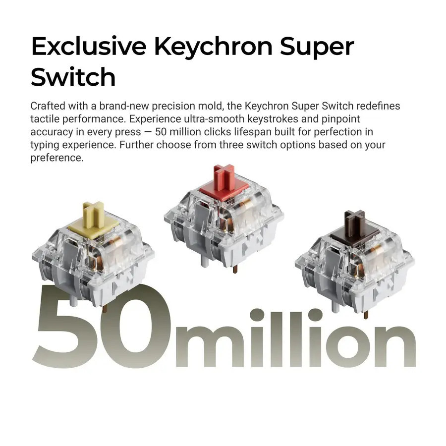 Геймърска механична клавиатура Keychron C1 Pro 8K QMK - Super Banana Switch - C1PX-M4 - 4