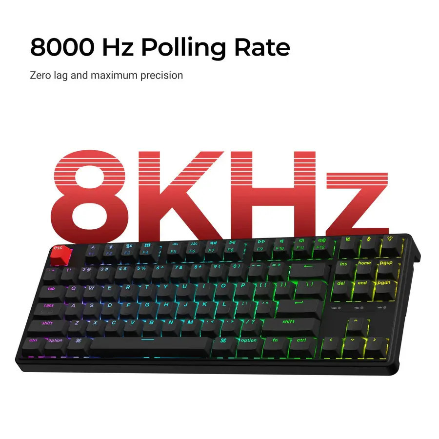 Геймърска Механична клавиатура Keychron C3 Pro 8K QMK - Super Red Switch, Hot-Swappable, RGB - C3PX-H1 - 2