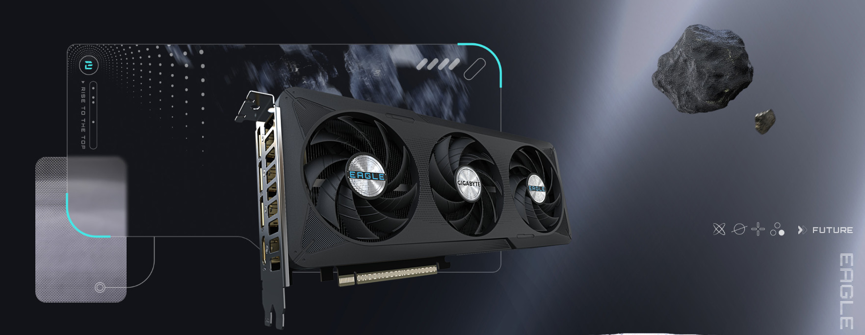 Видео карта Gigabyte GeForce RTX 5060 Ti EAGLE MAX OC 16G GDDR7 - GV-N506TEAGLEMAX OC-16GD - 2