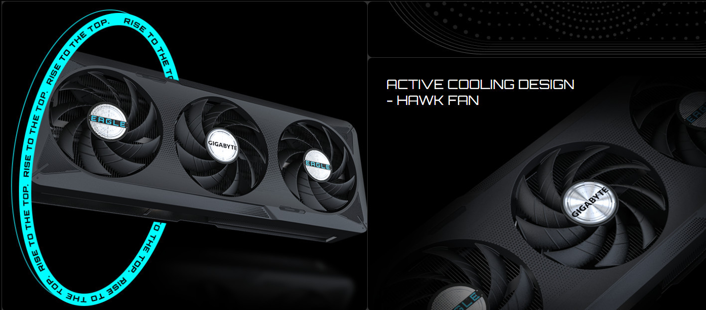 Видео карта Gigabyte GeForce RTX 5060 Ti EAGLE MAX OC 16G GDDR7 - GV-N506TEAGLEMAX OC-16GD - 3