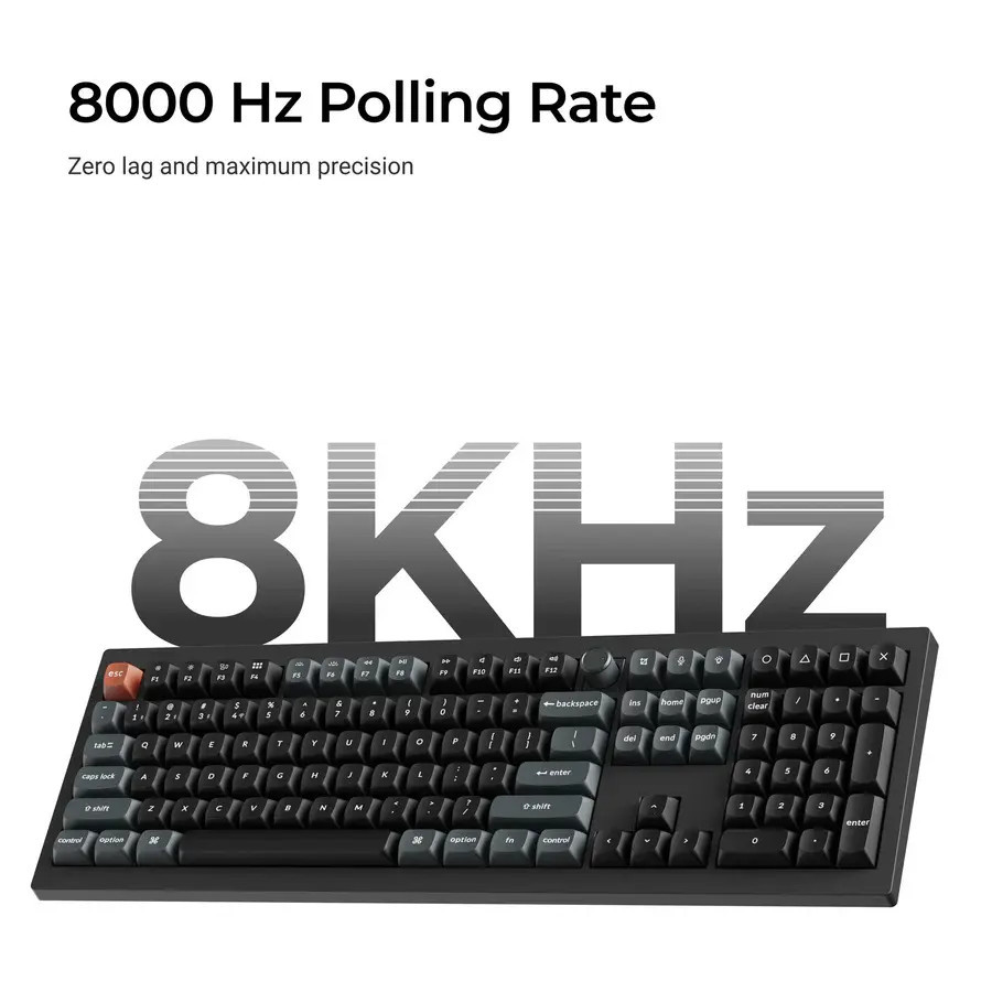 Безжична механичка клавиатура Keychron V6 Ultra 8K - Silk POM Switch Brown - V6U-D3 - 2