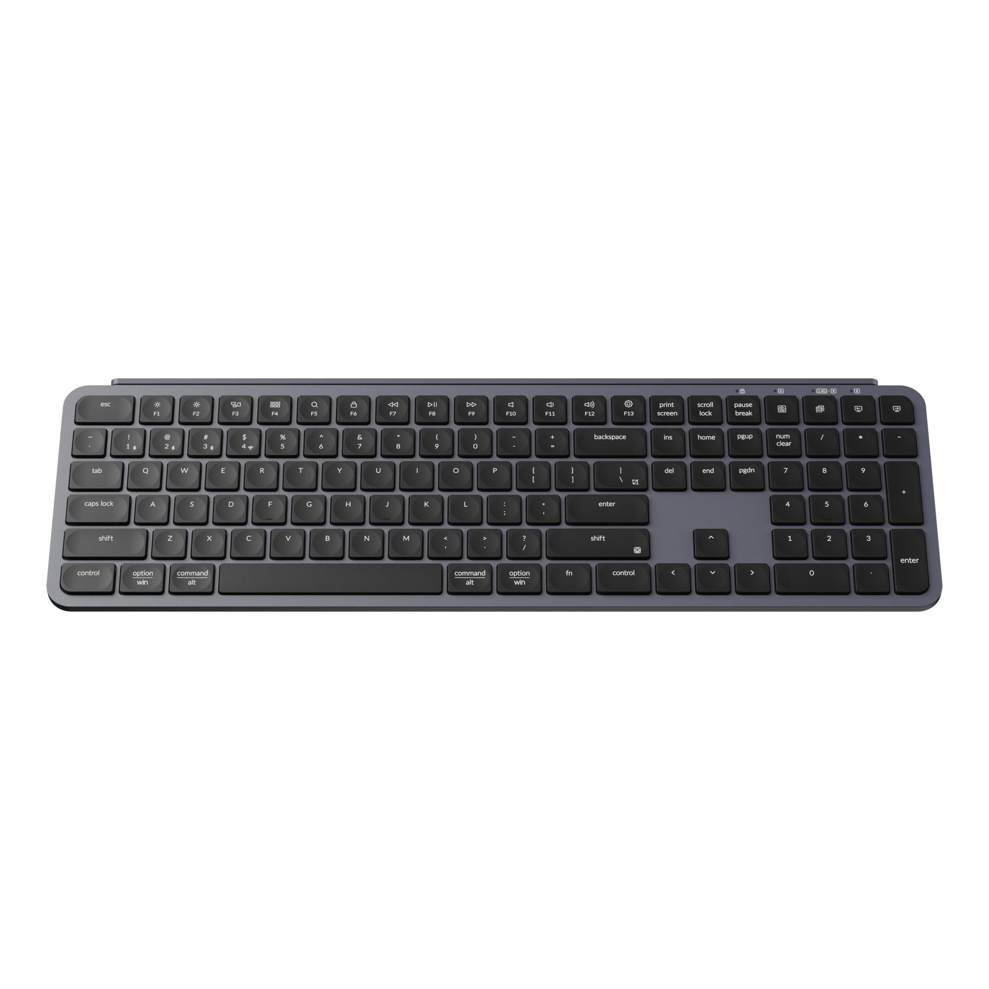 Безжична Bluetooth клавиатура Keychron B6 Pro, Пълен размер, нископрофилни бутони, Bluetooth/Wireless - B6P-K1 - 2