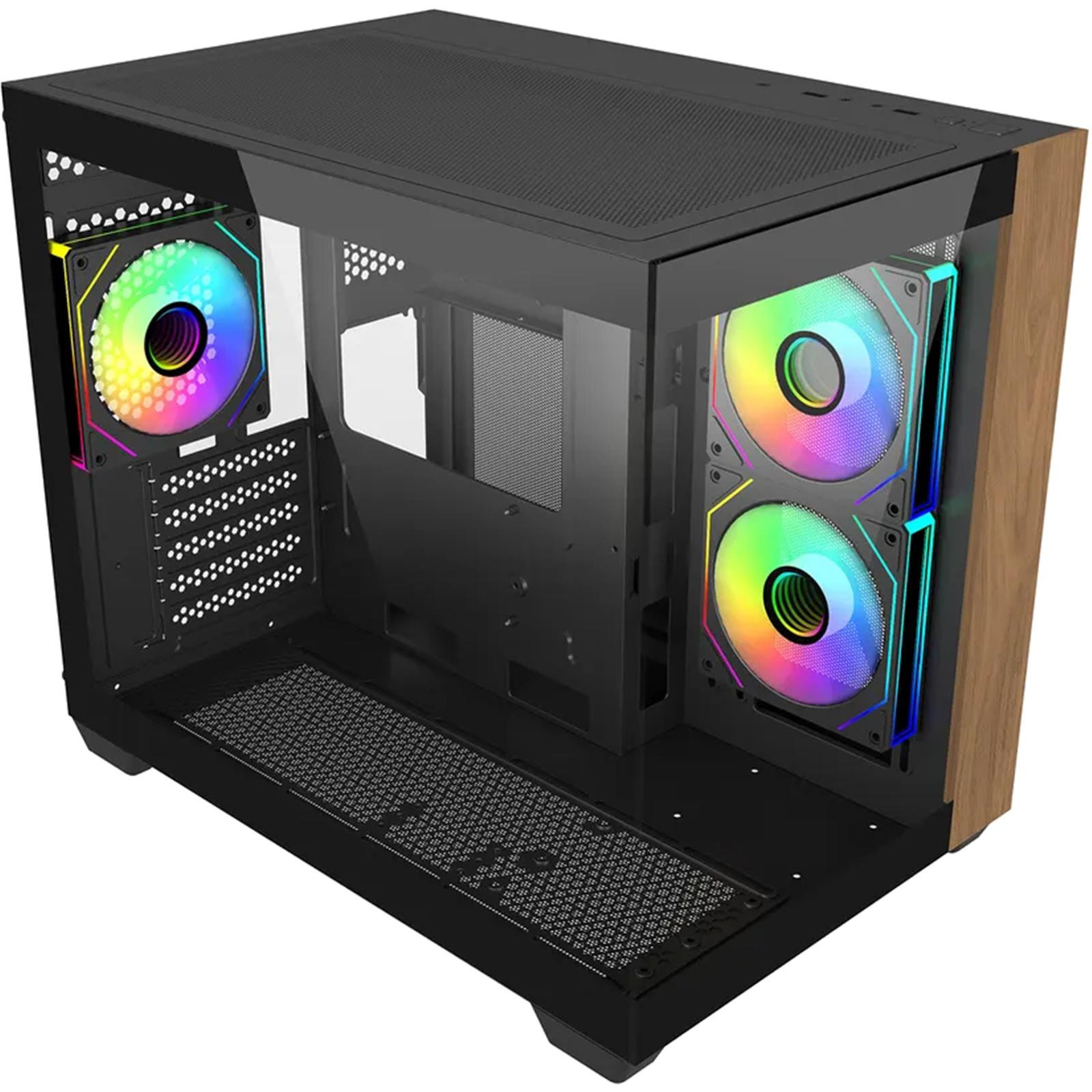 Кутия за компютър Cooler Master Elite 481, Mini Tower, Micro ATX/Mini ITX, с 3 ARGB PWM вентилатора - E481-KHNN-S00 - 3