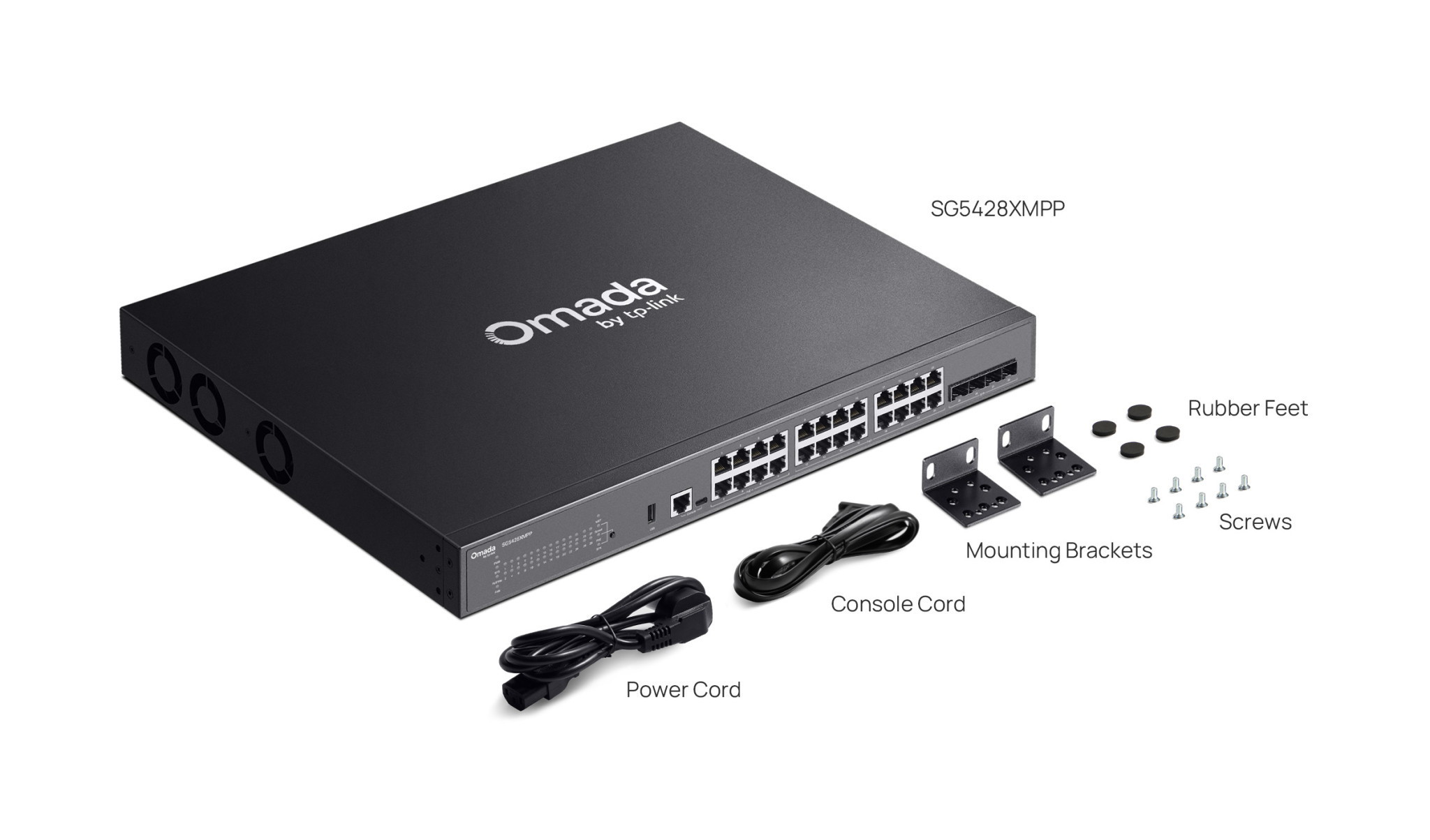 Мрежов комутатор TP-LINK Omada SG5428XMPP, 24-портов Gigabit PoE++, 4× 10G слота, L3 управляем - 3