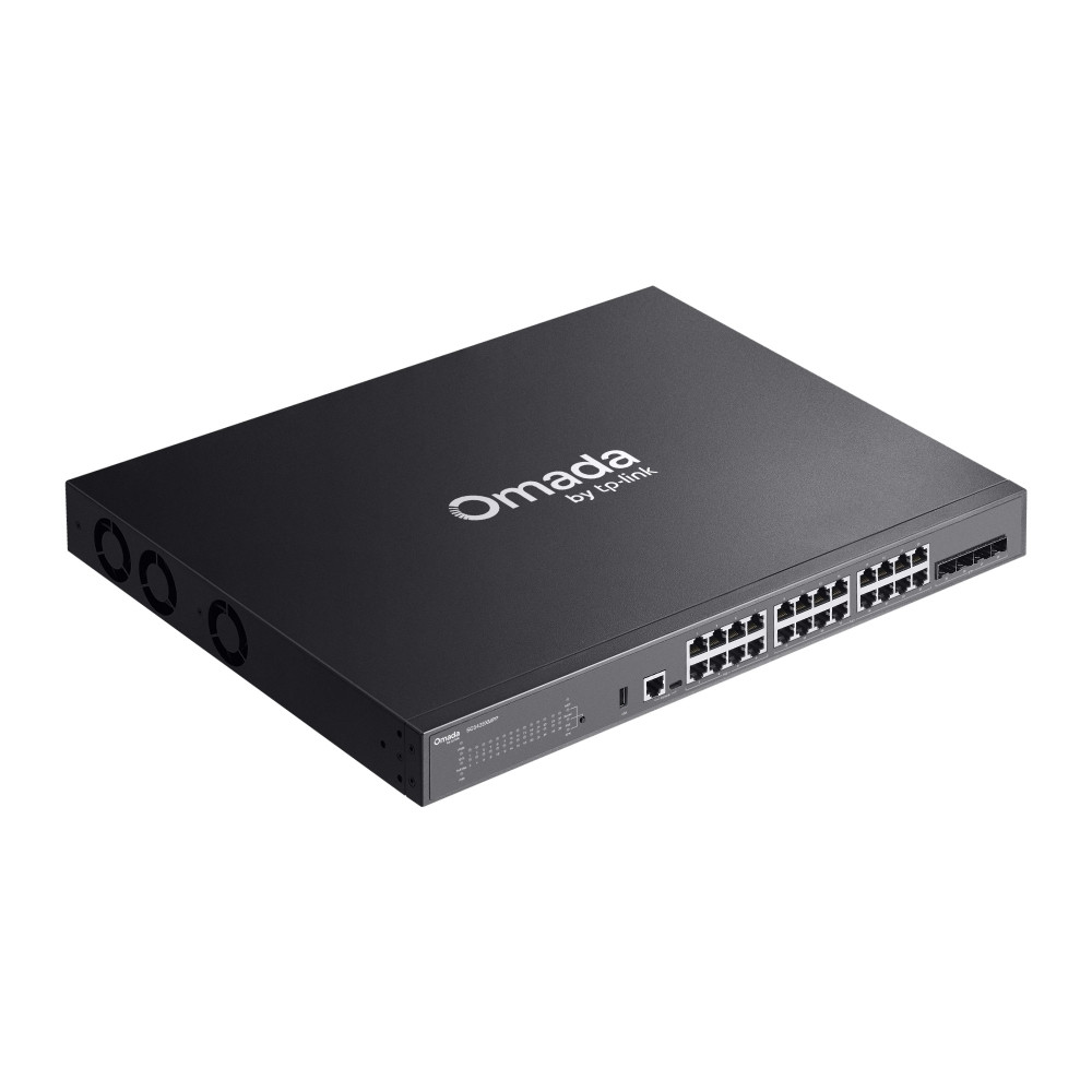 Мрежов комутатор TP-LINK Omada SG5428XMPP, 24-портов Gigabit PoE++, 4× 10G слота, L3 управляем - 6