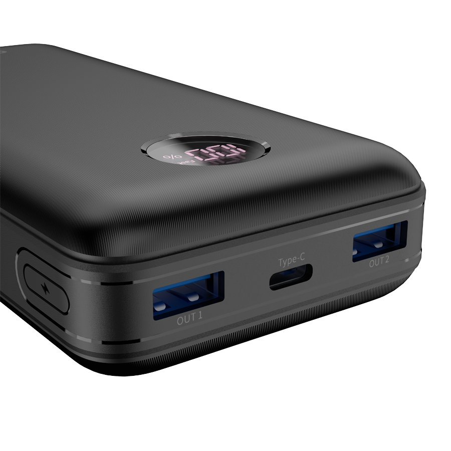 Външна батерия Canyon PB-2002 Power bank 20000mAh Li-poly battery, cable Type C, Black - CNE-CPB2002B (Външна батерия Canyon PB-2002 Power bank 20000mAh Li-poly battery, cable Type C, Black - CNE-CPB2002B)