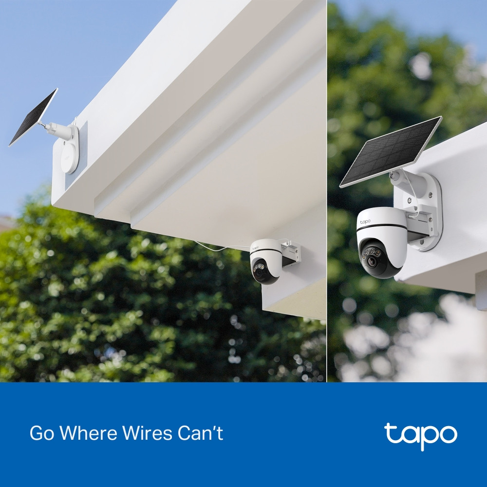 Безжична охранителна камера TP-LINK Tapo C630 KIT със соларно захранване, Pan/Tilt, H.264, 6700 mAh вградена батерия - 6