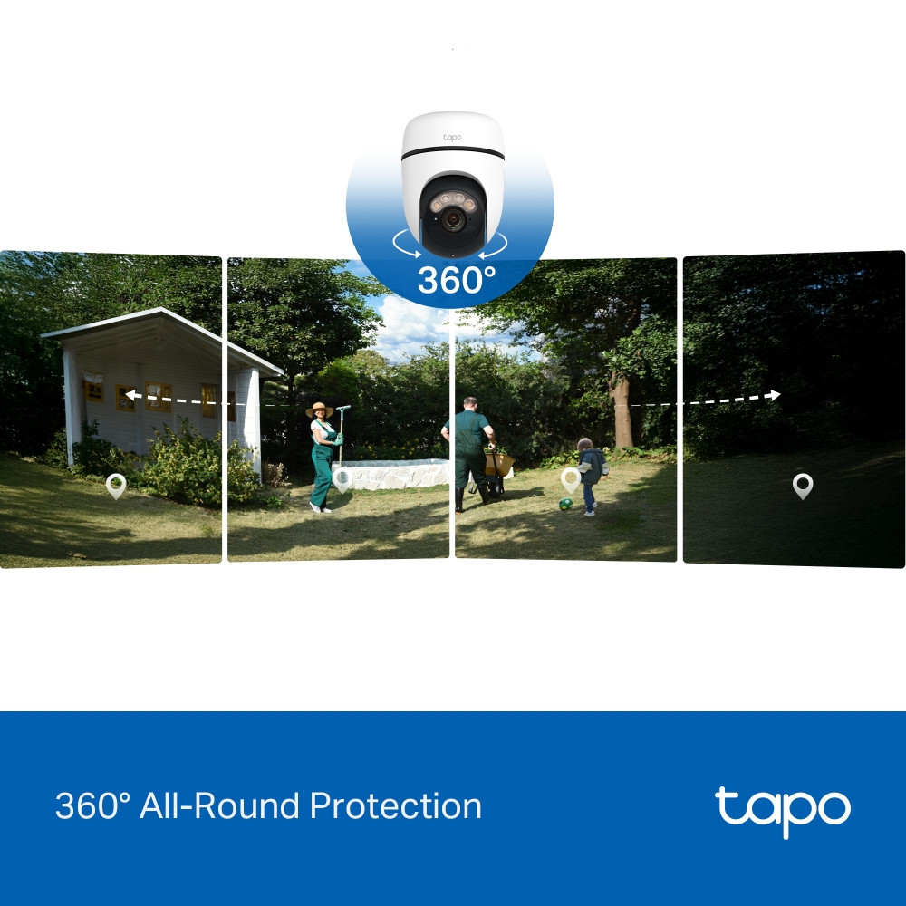 Безжична охранителна камера TP-LINK Tapo C630 KIT със соларно захранване, Pan/Tilt, H.264, 6700 mAh вградена батерия - 8