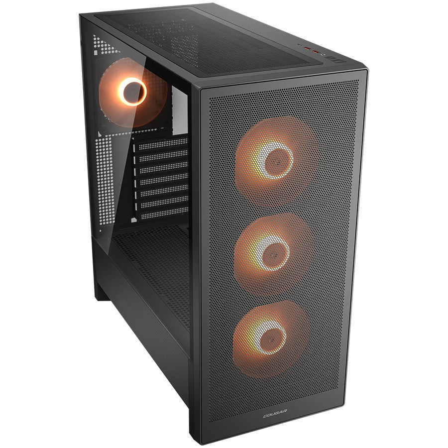 Кутия за компютър COUGAR MX230 RGB, Midi Tower, Black - CGR-2PC8B-RGB - 2