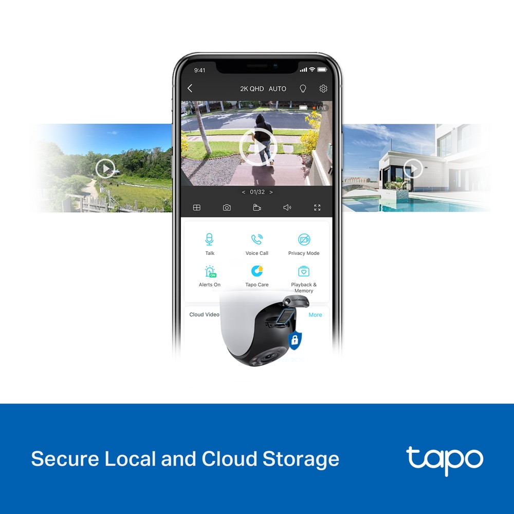 Външни охранителна камера TP-LINK Tapo C520WS, 2K QHD панорамна - 9