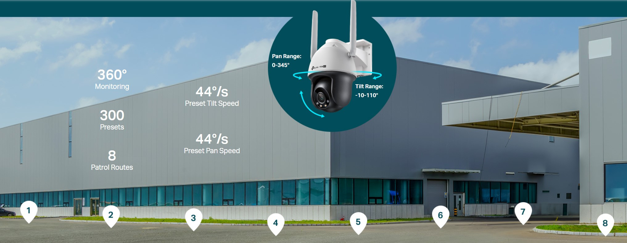 Мрежова камера TP-LINK VIGI C540-4G, 4MP, външна, панорамна и наклонена - VIGI C540-4G(4mm) - 5