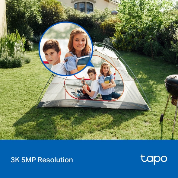 Охранителна камера TP-Link Tapo C236 с 3K 5MP резолюция, 360 градуса панорамно завъртане и IP65 защита - 4
