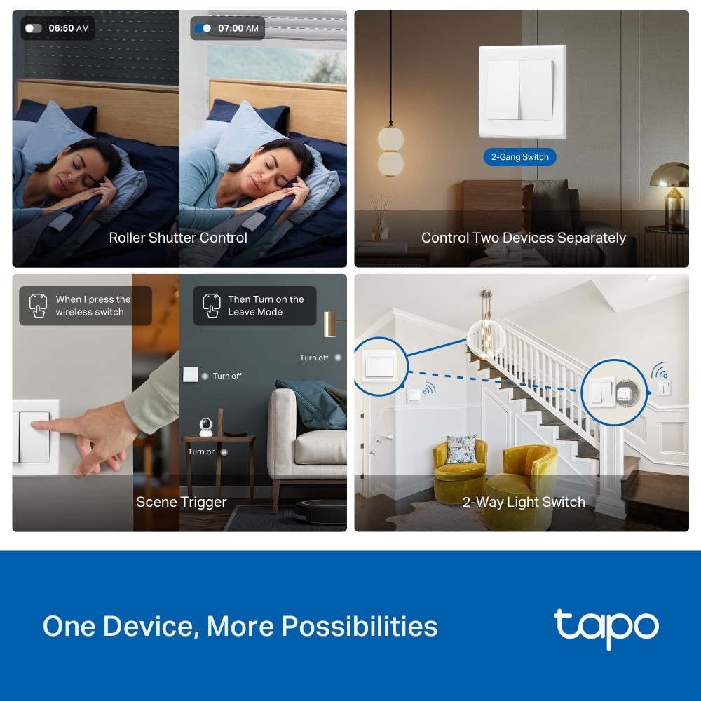 Модул за интелигентен превключвател TP-Link Tapo S112 - 4