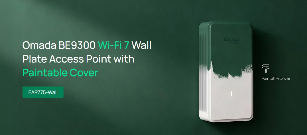 Точка за достъп TP-Link EAP775-Wall, Wi-Fi 7 BE9300, Вътрешен монтаж, PoE - 2
