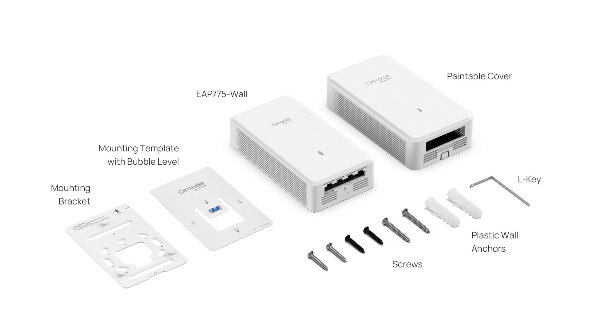 Точка за достъп TP-Link EAP775-Wall, Wi-Fi 7 BE9300, Вътрешен монтаж, PoE - 7