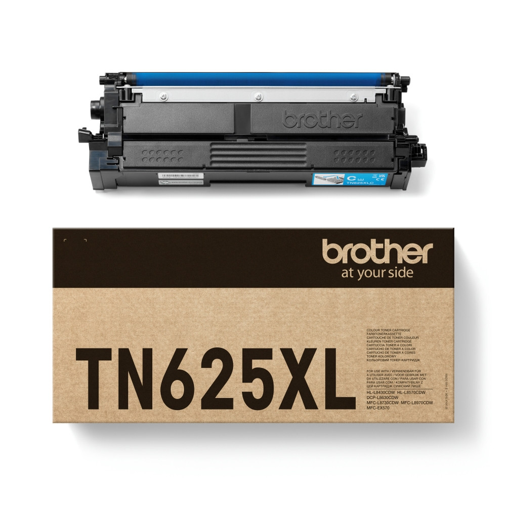 Оригинална тонер касета Brother TN-625XLC, Cyan, 4500 страници - TN625XLC - 1