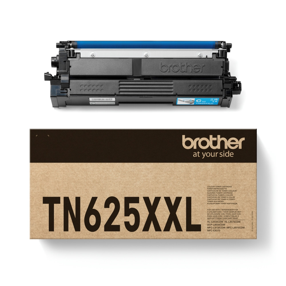 Тонер касета Brother TN-625XXLC, Cyan, 6500 страници - TN625XXLC - 1