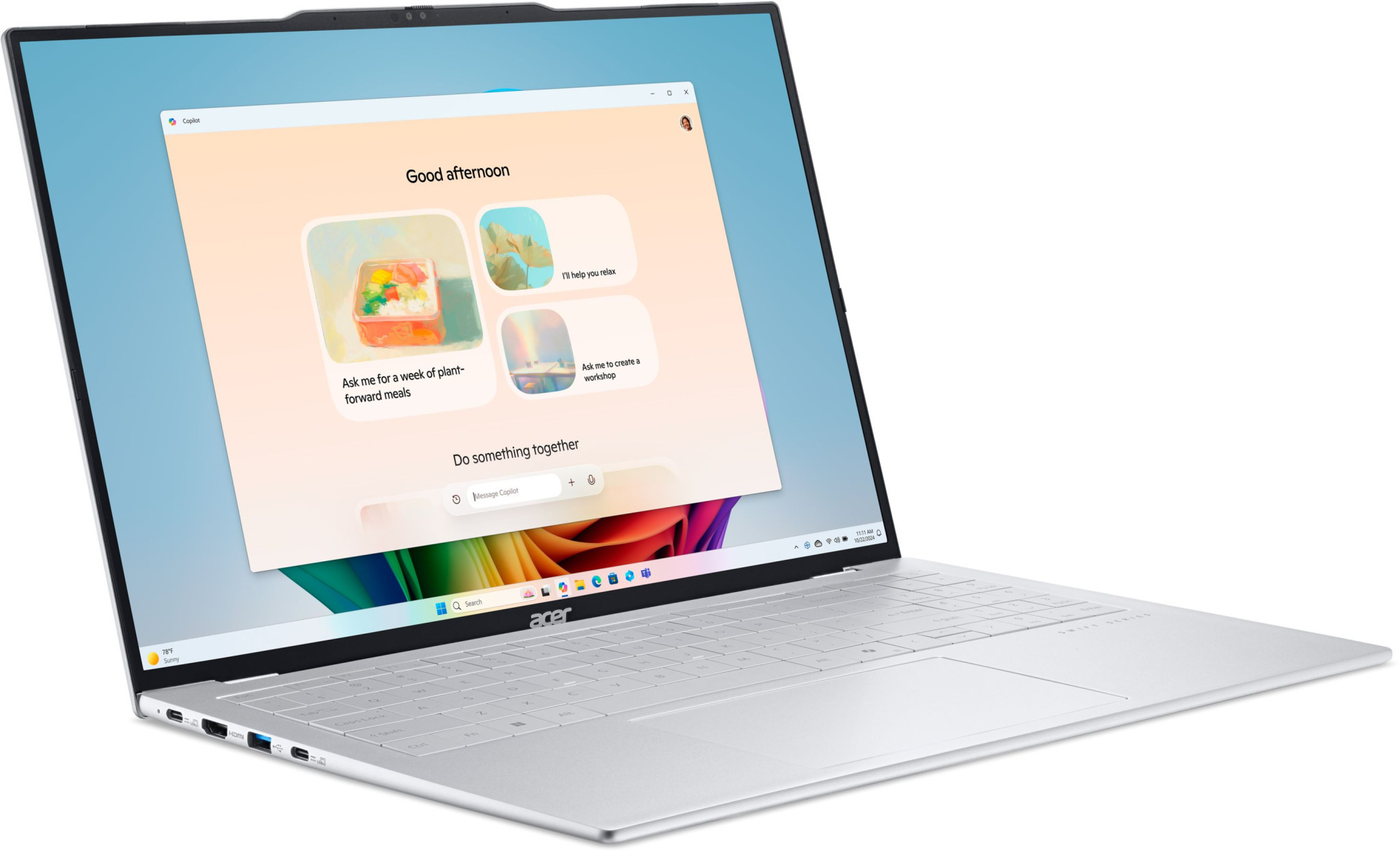 Лаптоп Acer Swift Air 16 SFA16-61M-R3XW, 16" WUXGA OLED, AMD Ryzen AI 7 350, 16GB LPDDR5, 1TB SSD, Windows 11 Home - NX.DHYEX.004 - 2