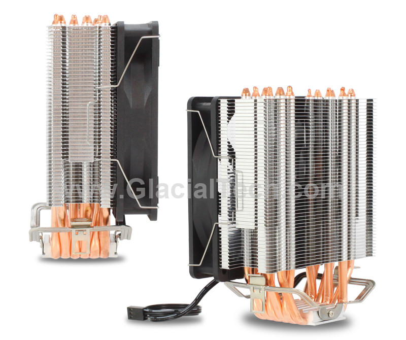 Охладител за процесор GLACIAL TECH Igloo SHP6-12 G1, 120mm вентилатор, PWM 2200 RPM, 82.81 CFM, 39 dB(A) - 3