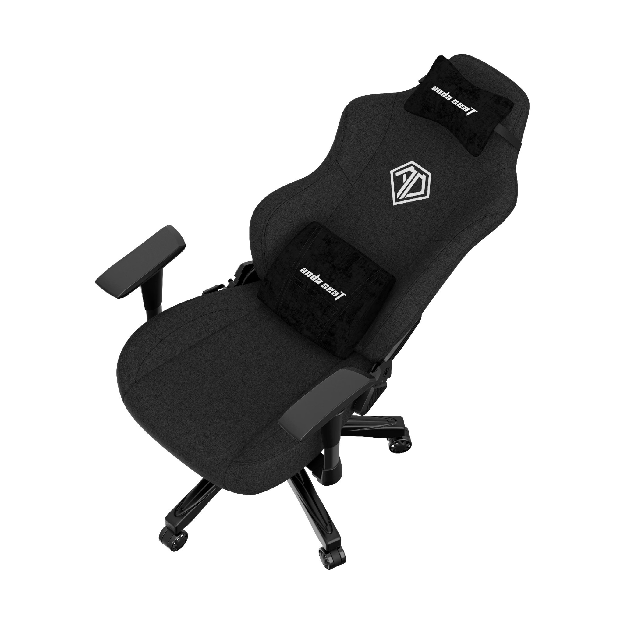 Геймърски стол Anda Seat Phantom 3 L, Текстил, Черен, 100kg, Ергономичен с възглавници - AD18Y-06-B-F - 14