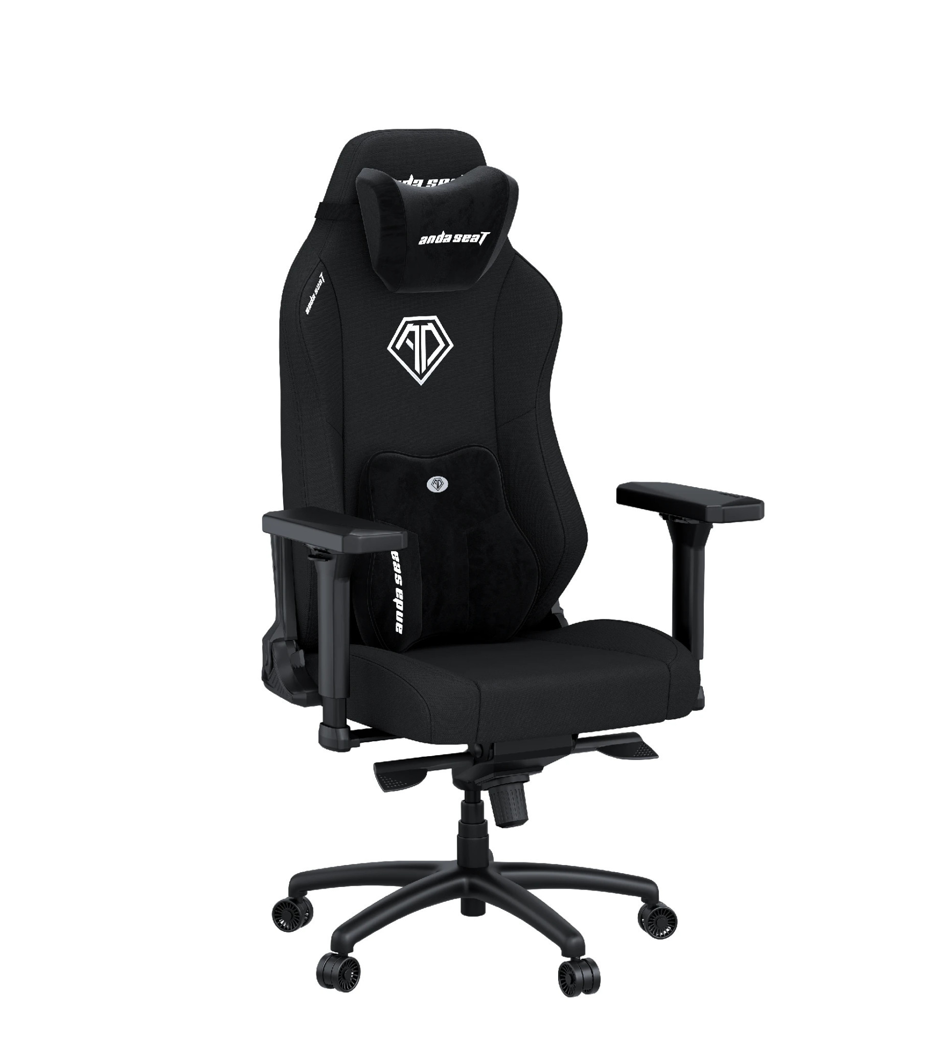 Геймърски стол Anda Seat Phantom 3 XL, Текстил Черен, XL размер, 150kg, 4D подлакътници - AD18XL-52-B-F - 4