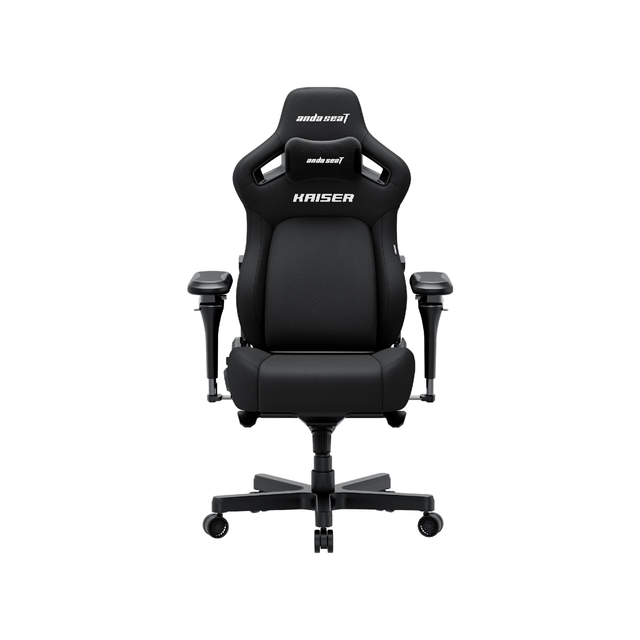 Геймърски стол Anda Seat Kaiser 4 V2, XL, Текстил, Черен, 6D подлактъници, 180kg - AD12YDDC-XLL-20-B-CF-03 - 1