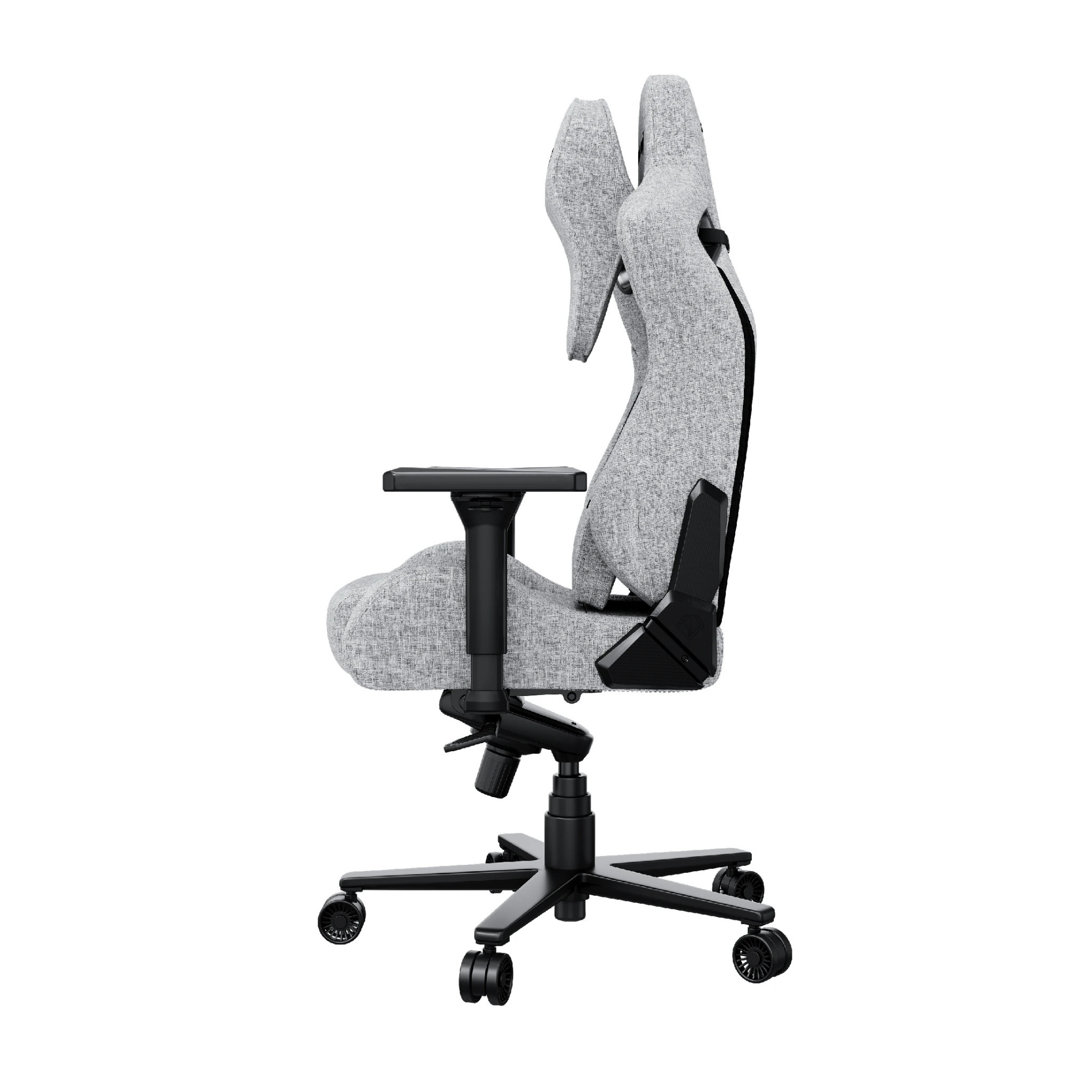 Геймърски стол Anda Seat Kaiser 2 Pro, XL, Сив текстил, 150kg товароносимост, 4D подлакътници, със възглавници за глава и кръст - AD12YXL-17-G-F-G01 - 10