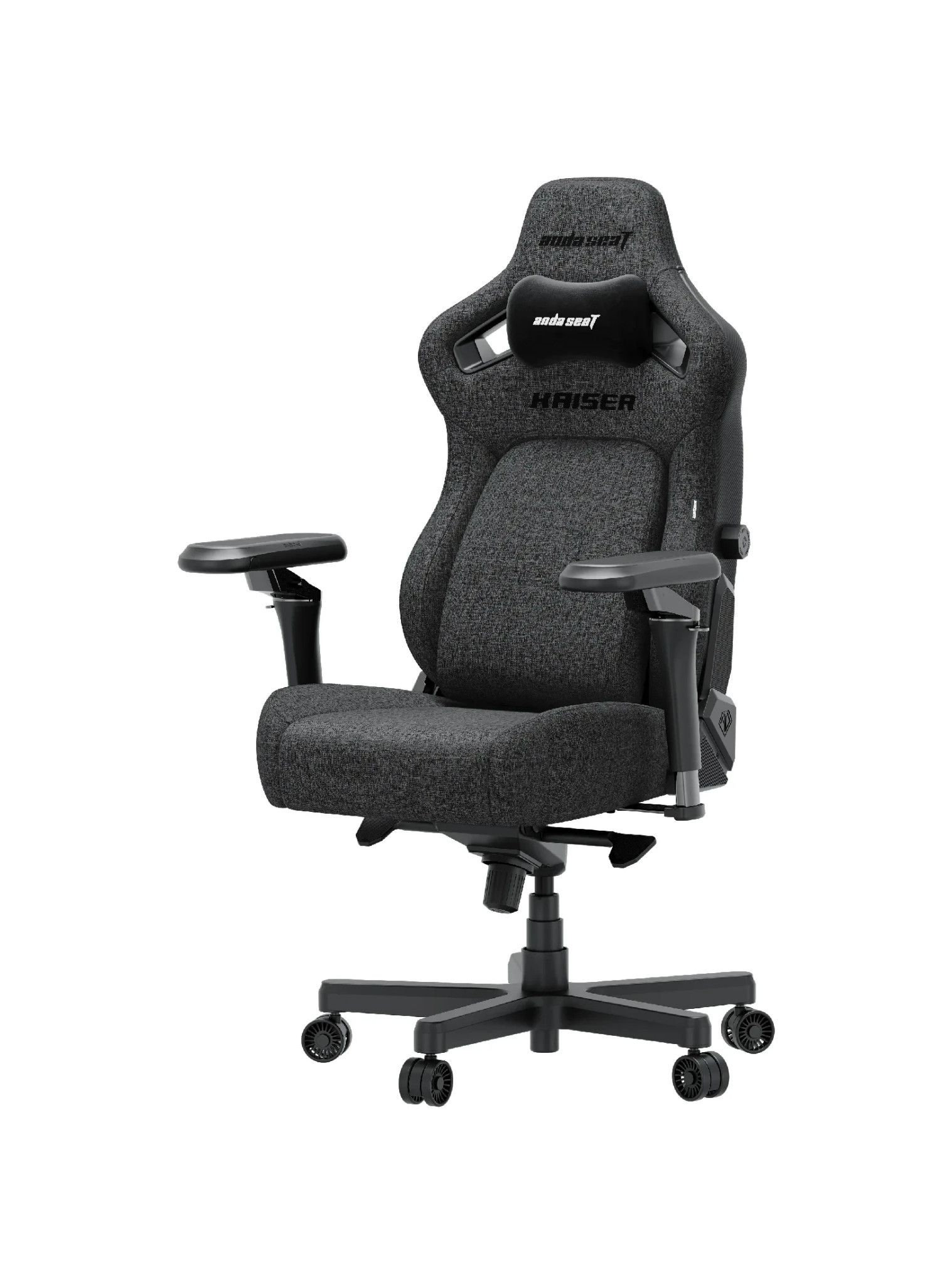 Геймърски стол Anda Seat Kaiser 4 V2, L размер, текстил, тъмносив, 120 kg макс. тегло - AD12YDDC-L-20-GB-CF-03 - 9
