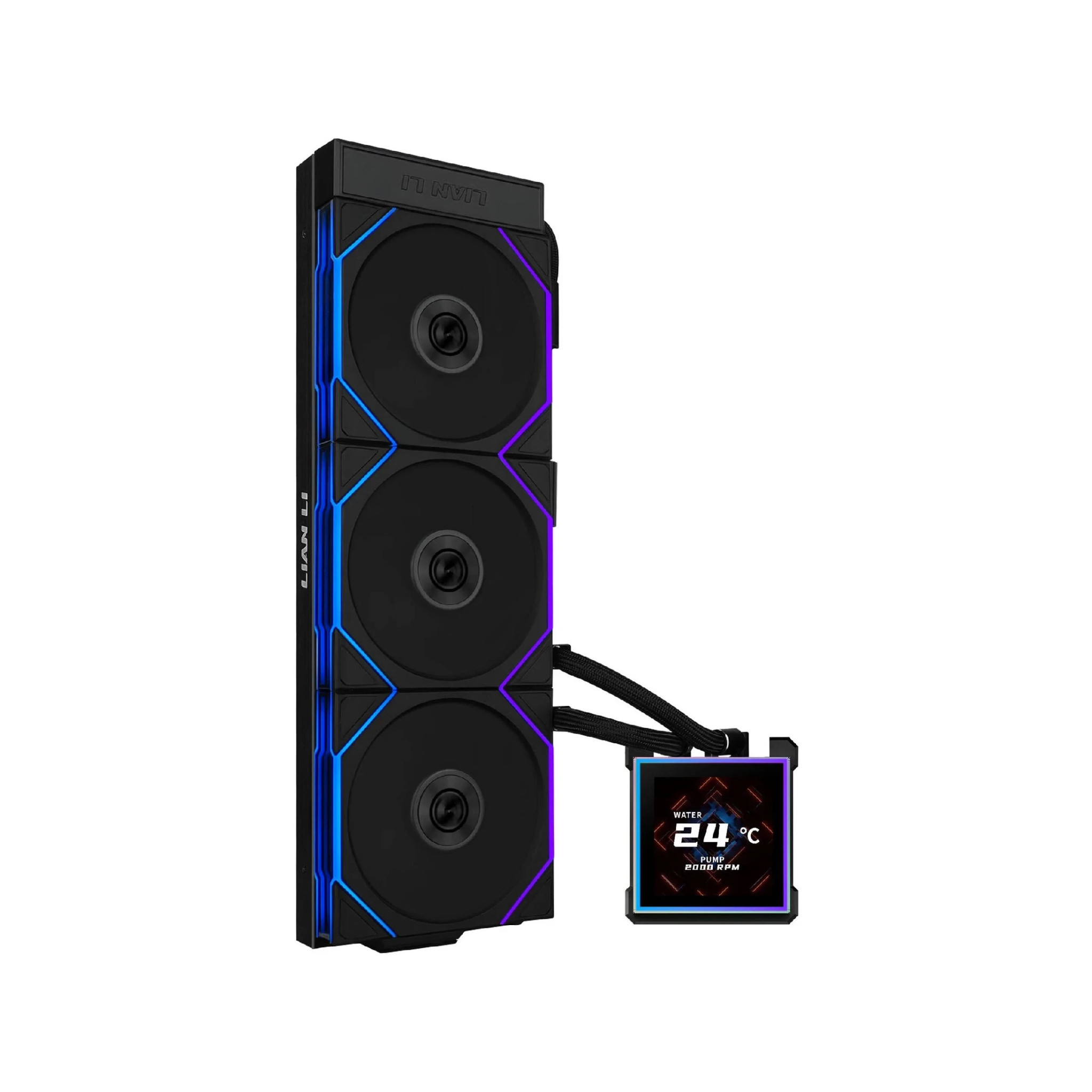 Водно охлаждане за процесор Lian Li HydroShift II LCD-S 360TL, 3.4" IPS LCD, AM4/AM5/LGA1700/LGA1851 - G89.GHS2LCDS36TB.00 - 1