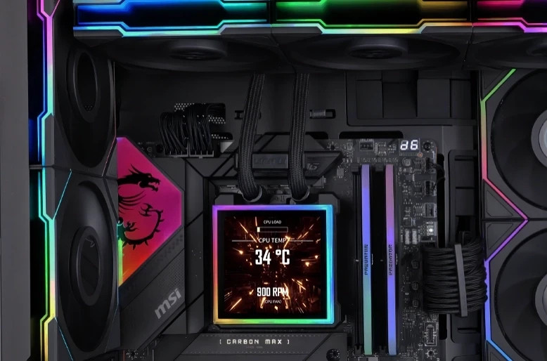Водно охлаждане за процесор Lian Li HydroShift II LCD-S 360TL, 3.4" IPS LCD, AM4/AM5/LGA1700/LGA1851 - G89.GHS2LCDS36TB.00 - 2