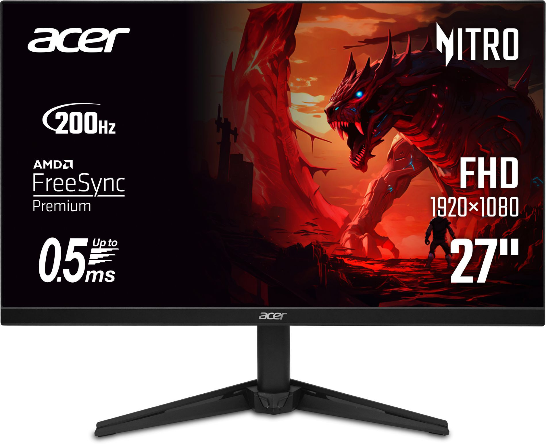 Монитор ACER NITRO QG271X1BMIIPX, 27" Full HD IPS 200Hz 0.5ms - UM.HQ0EE.101 - 1