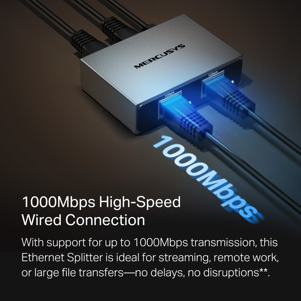 Ethernet сплитер MERCUSYS MEH35, 1 към 3 гигабитов - 3