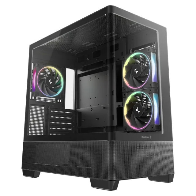 Кутия за компютър DeepCool CG380U-3F, Mini Tower, Micro-ATX, 3x120mm ARGB вентилатори - R-CG380U-BKAGM3-G - 1
