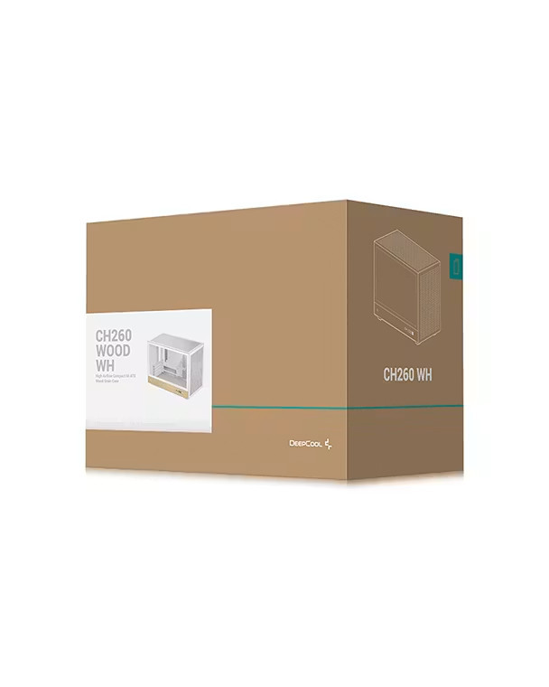 Кутия за компютър DeepCool CH260 WOOD WH, Mini Tower, Micro ATX, бял - R-CH260-WHNWM0-G-1 - 6