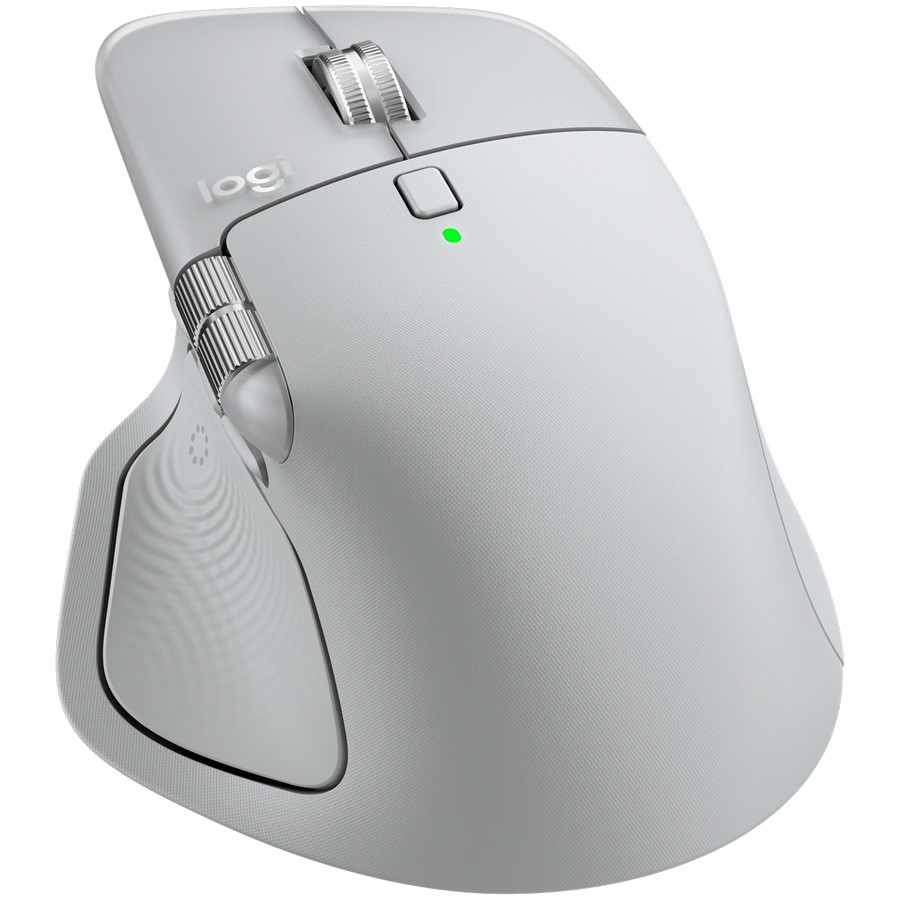 Безжична мишка Logitech MX Master 4 for Mac, Bluetooth 5.1, 8000 DPI, White Silver - 910-007576 - 2