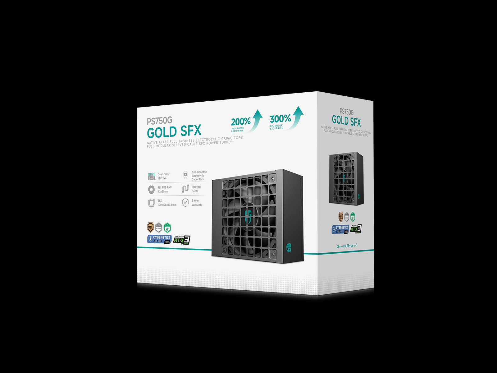 Модулно захранване DeepCool Gamer Storm PS750G, 750W, 80 Plus GOLD, SFX, ATX 3.1, Fully Modular - R-PS750G-FE0B-JGEU - 7