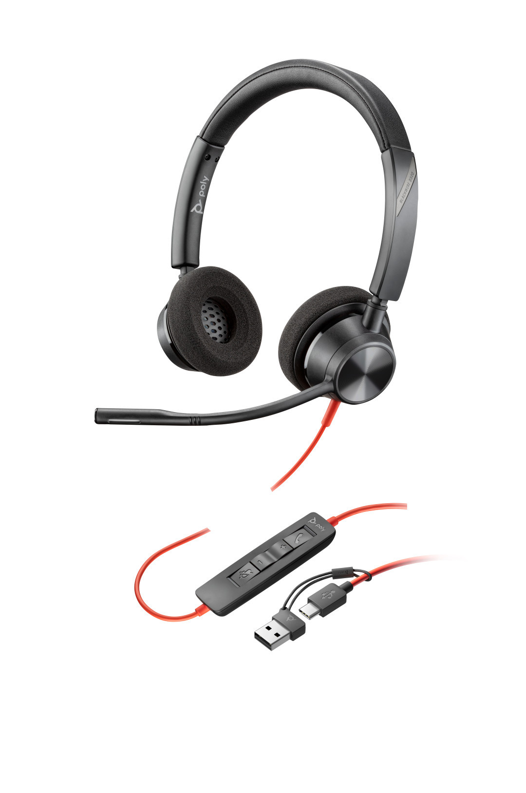 Слушалки HP Poly BW 3320, Стерео, USB-C/USB-A, 32mm, 20-20000Hz - 8X219AA - 1