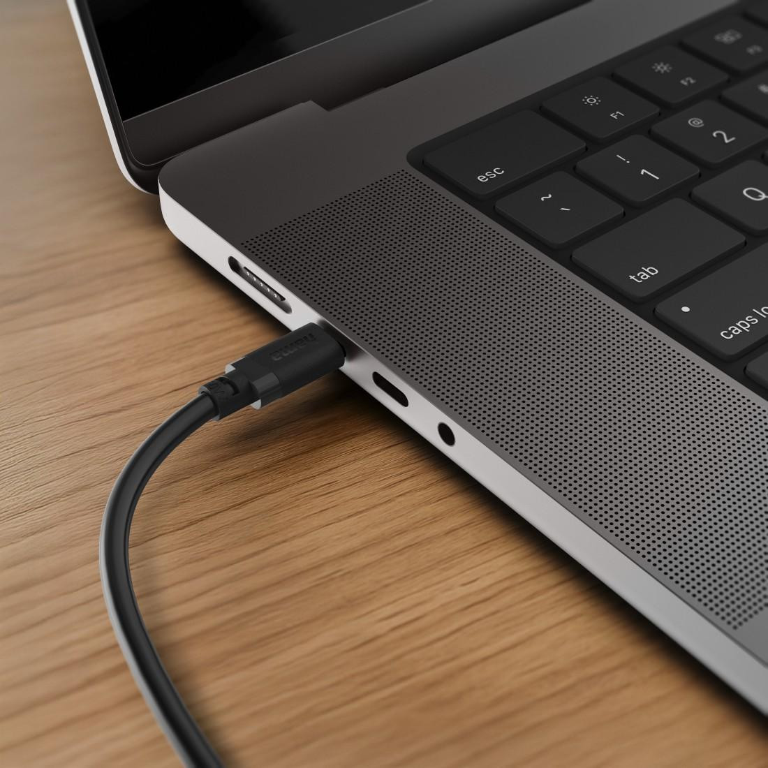 USB-C кабел HAMA Essential, USB-C мъжко - USB-C мъжко, 60W, 1м, черен - HAMA-201806 - 2