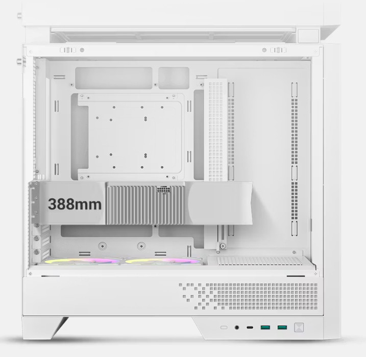 Кутия за компютър DeepCool CL660 WH, Midi Tower, ATX, бял и дърво - R-CL660-WHNNA0-G-1 - 9
