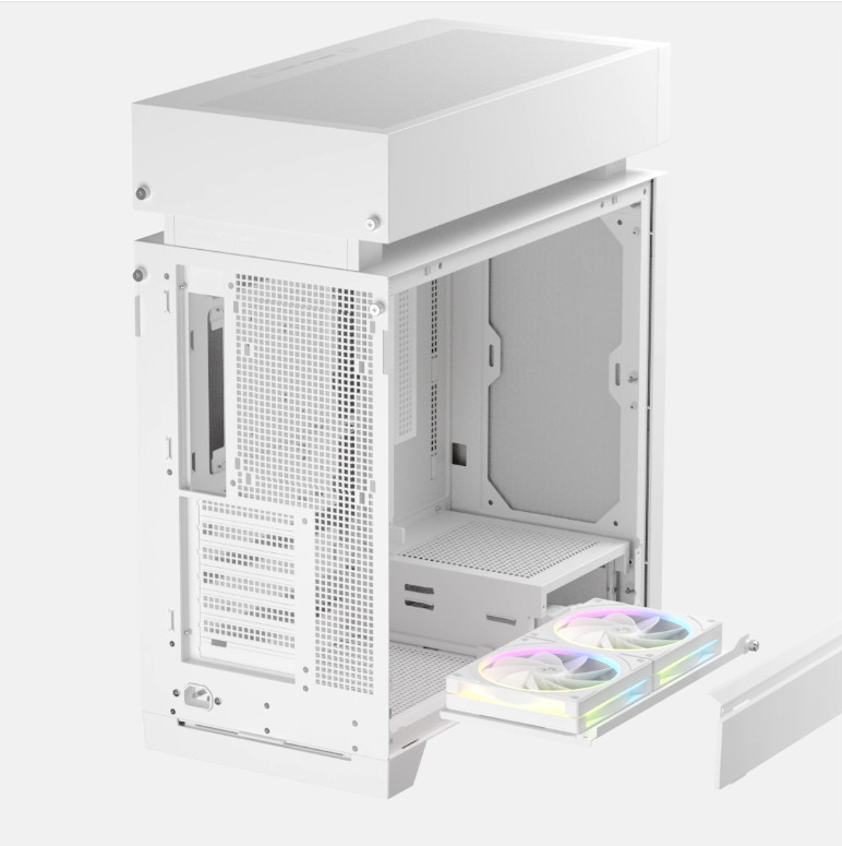 Кутия за компютър DeepCool CL660 WH, Midi Tower, ATX, бял и дърво - R-CL660-WHNNA0-G-1 - 11