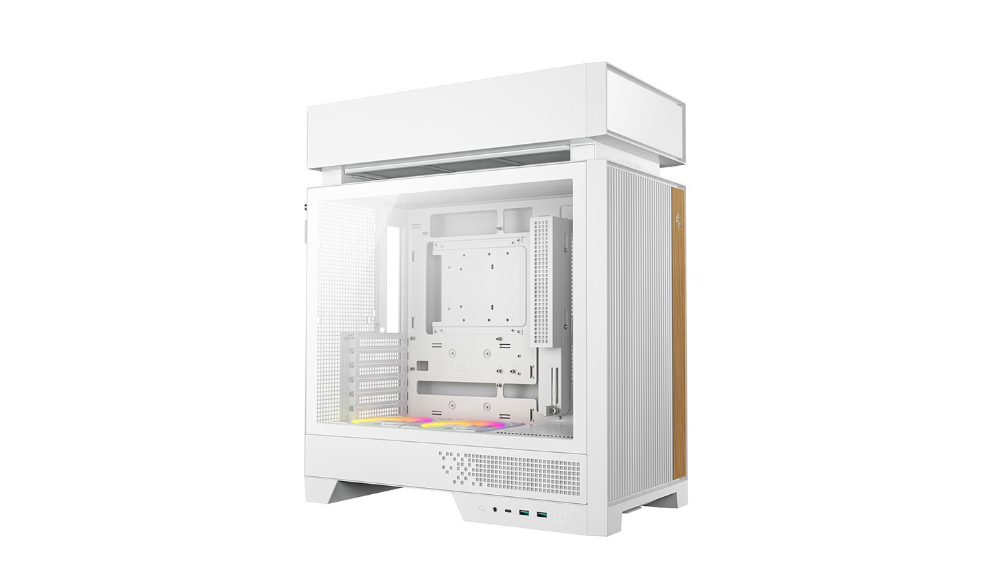 Кутия за компютър DeepCool CL660 WH, Midi Tower, ATX, бял и дърво - R-CL660-WHNNA0-G-1 - 12