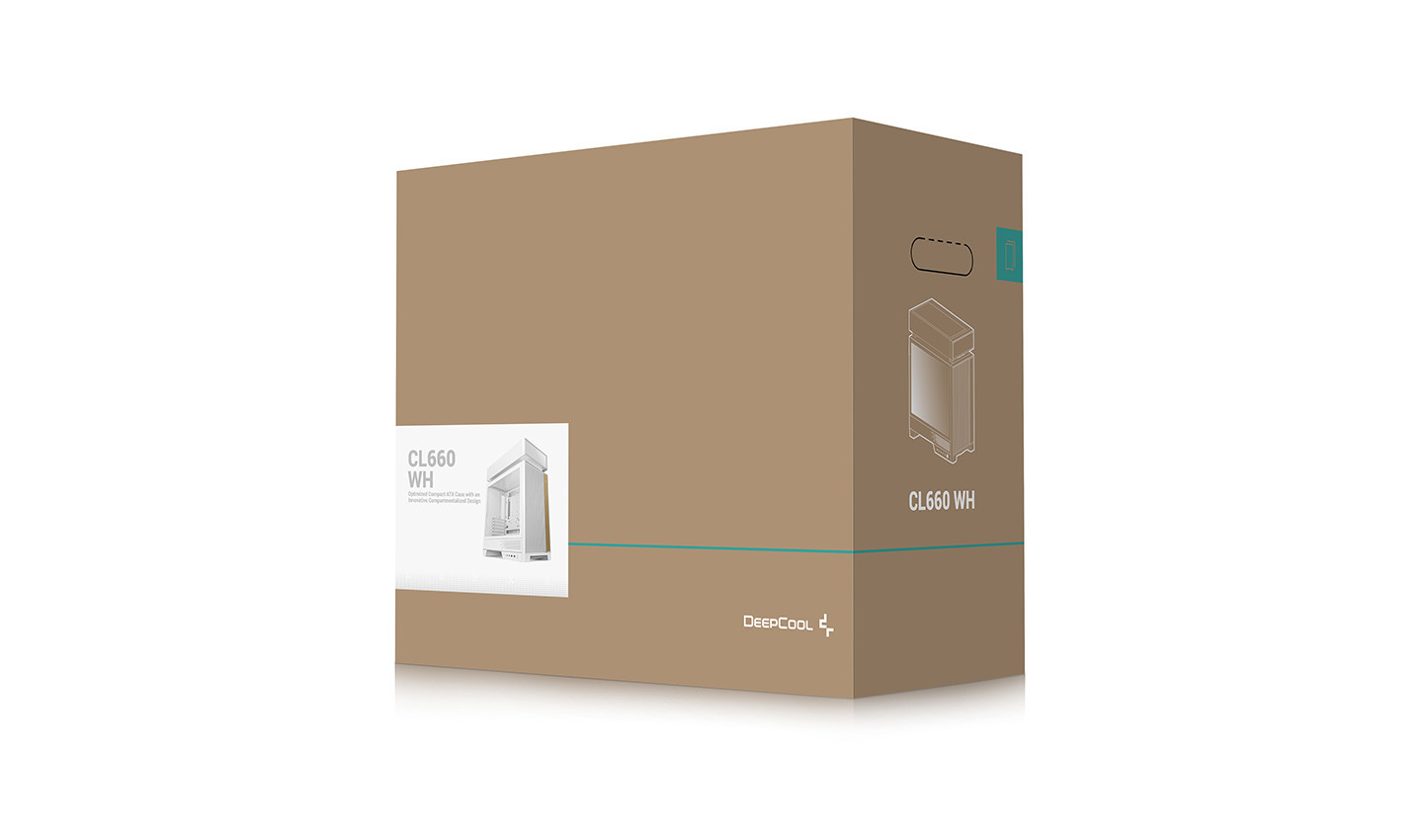 Кутия за компютър DeepCool CL660 WH, Midi Tower, ATX, бял и дърво - R-CL660-WHNNA0-G-1 - 21