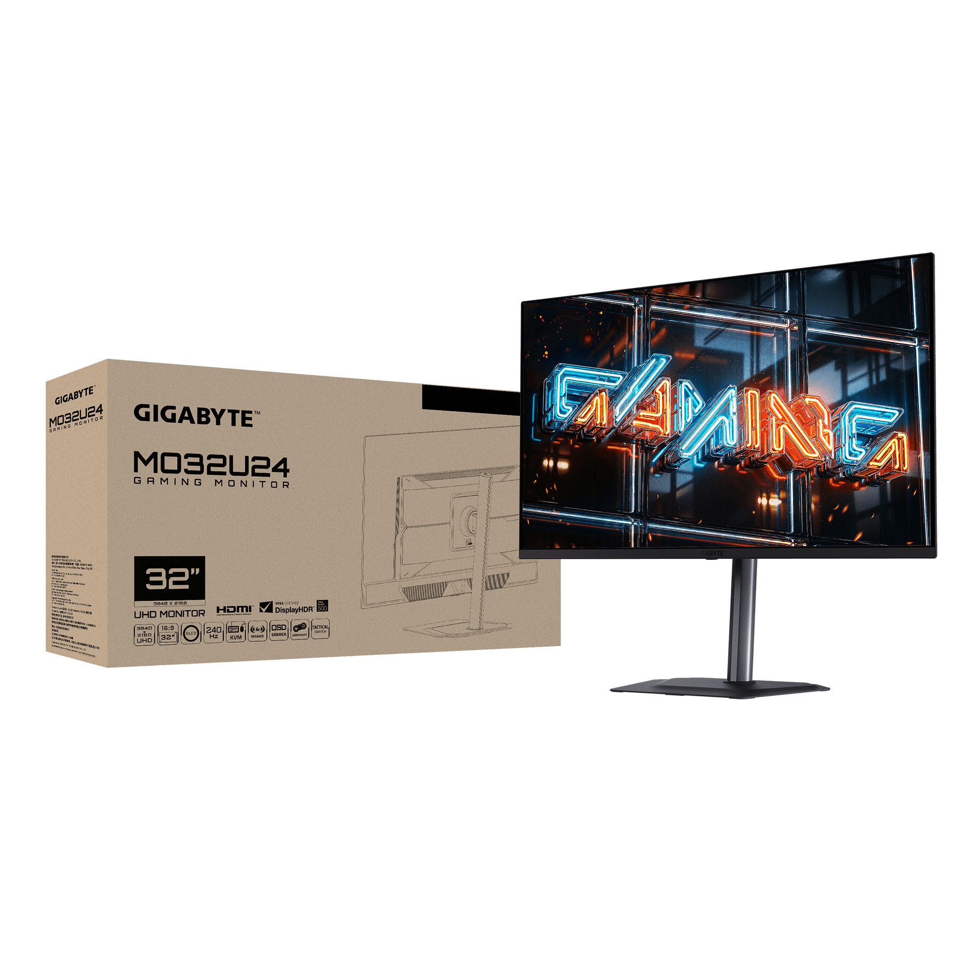 Монитор GIGABYTE MO32U24, 31.5" QD-OLED UHD (3840x2160) 240Hz - 7