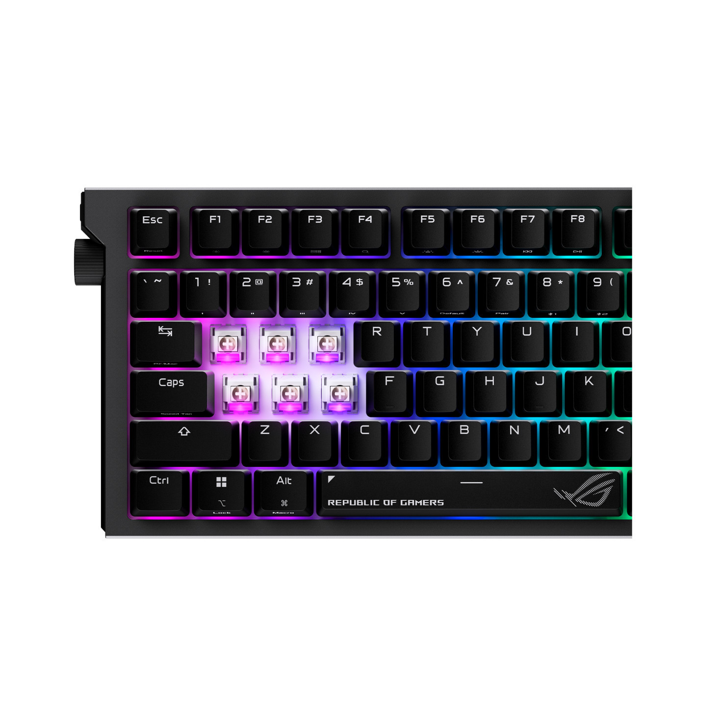 Безжична геймърска клавиатура ASUS ROG Strix Morph 96, ROG NX V2 Hot-Swappable суичове, RGB подсветка, Bluetooth/RF 2.4GHz - 90MP04IF-BKUA03 - 8