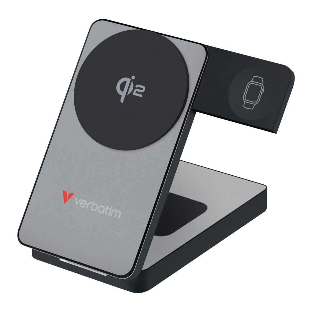 Сгъваема външна батерия Verbatim Foldable 3-in-1 Qi2, 10000 mAh - 32295 - 1