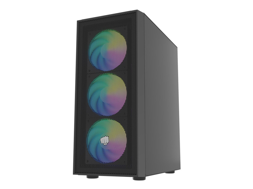 Кутия за компютър FURY Shobo SH8 ARGB Midi Tower, Window, Black - NFO-2402 - 2